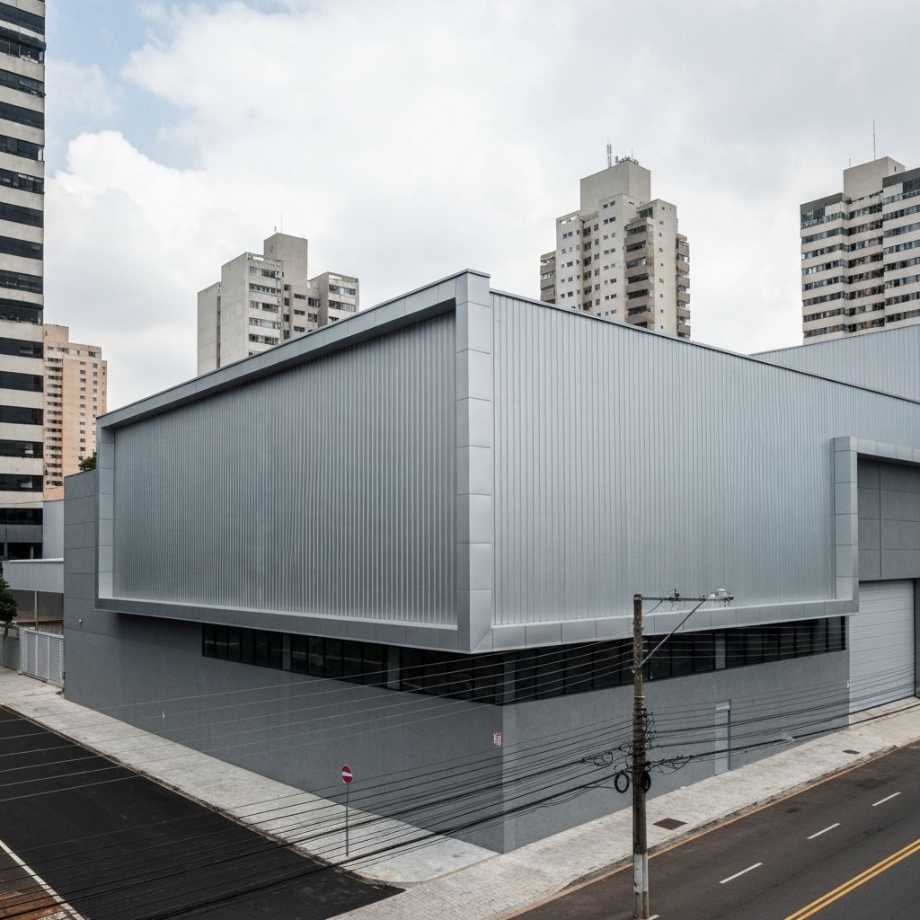 Galpão metálico simples no Brasil